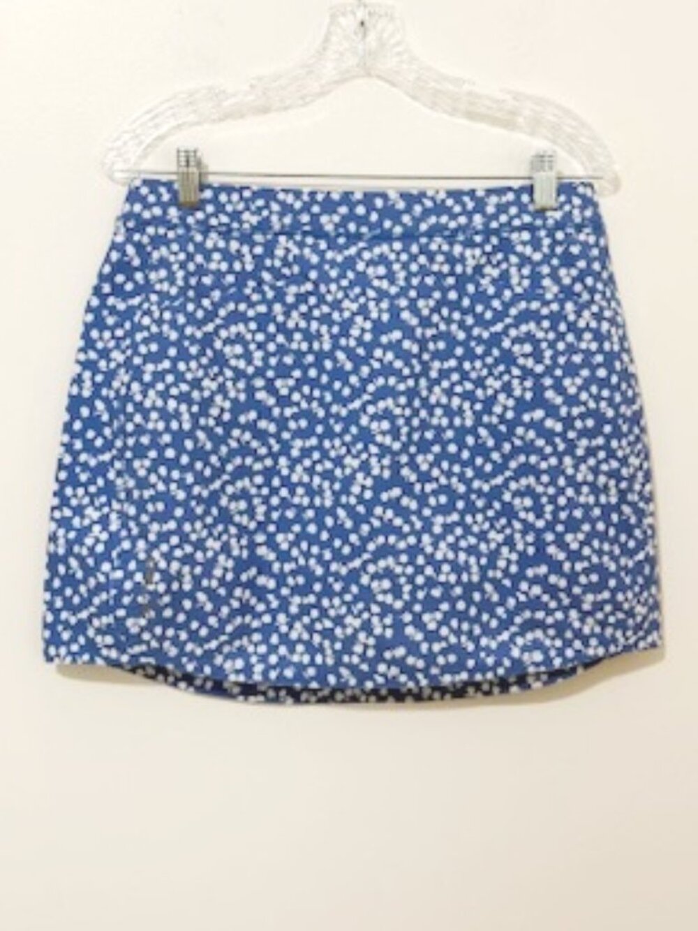 Ralph Lauren RLX 17" Four Way Stretch Skort Blue White Golf Pickleball Med NWT